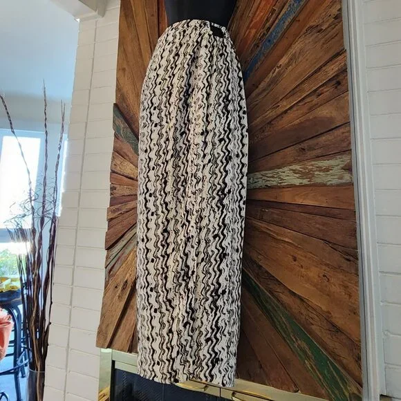 NWOT Nanushka Solice printed midi faux wrap viscose long skirt Sz S - Picture 3 of 11